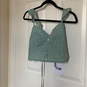 A mint crop-top